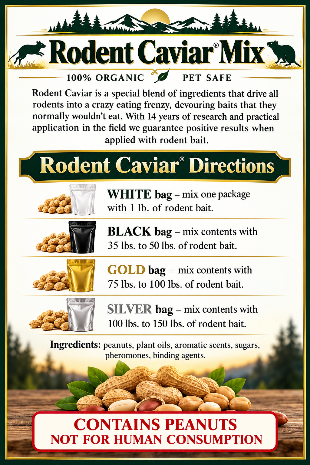 Rodent Caviar® — White Bag (1.5 oz)